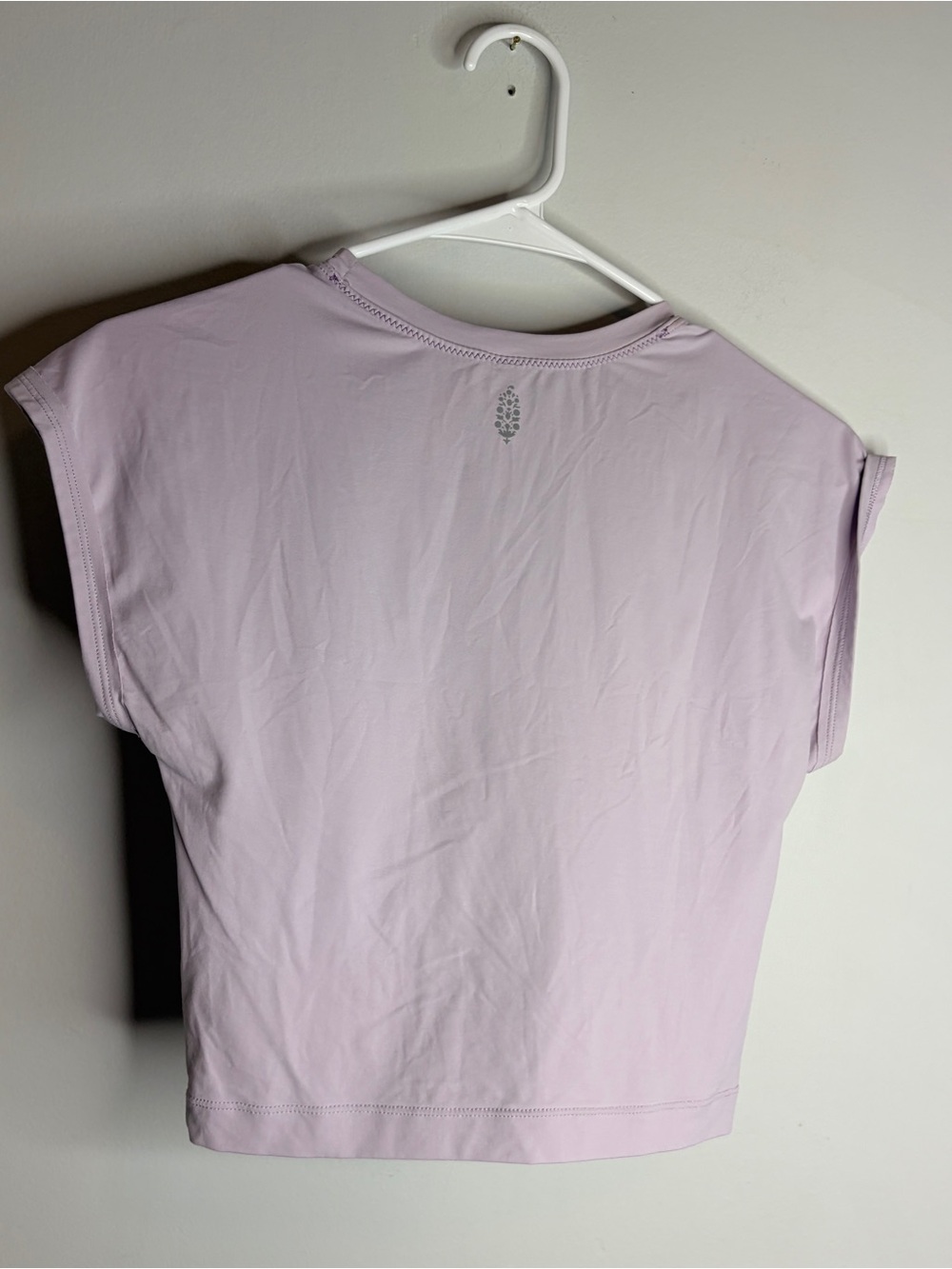 Free People‎ Movement Women's Lavender Short Sleeve Crop Top Medium